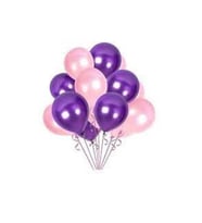 Pembe Mor 20 Adet Doğum Günü Balon Seti