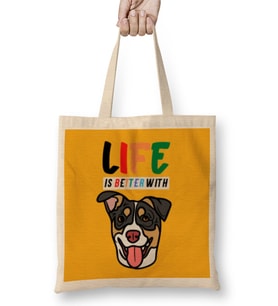 Funny Dog Lover Gift For Women Men Bez Çanta Uzun Saplı