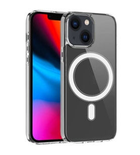 ALLY iPhone 14 Plus 6.7inç Magsafe Uyumlu Manyetik Sert Silikon Kılıf-(5775) - GLST8447-3726 (Şeffaf)