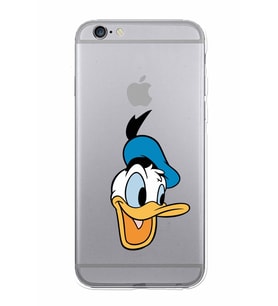 Apple iPhone 6S Plus Uyumlu Kamera Korumalı Tıpalı Kapak Donald Duck TasarımlıŞeffaf Kılıf