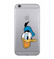Apple iPhone 6S Plus Uyumlu Kamera Korumalı Tıpalı Kapak Donald Duck TasarımlıŞeffaf Kılıf