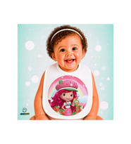 Çilek Kız Keten Bebek Mama Önlüğü – Yumuşak, Emici, Yıkanabilir, Özel Tasarım P039