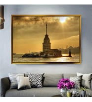 Altın Çerçeveli dekoratif tablo l282 (Gold)