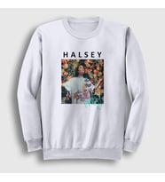 Presmono Unisex Beyaz Poster Love And Power Halsey Sweatshirt 461143tt (Beyaz)
