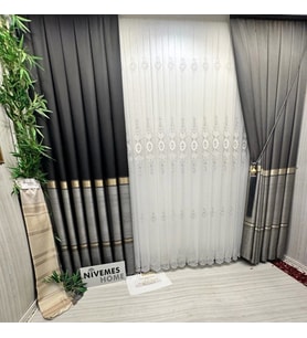 NİVEMESHOME HİLAL 1/3 SIK PİLELİ TÜL PERDE APM
