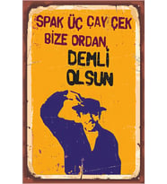 Yeşilçam Temalı Retro Ahşap Poster