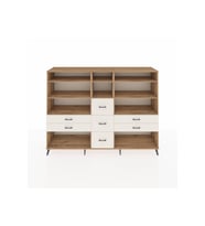Hyperion Dolap 8 Raflı 7 Çekmeceli  220x44x163 Çam-Çam/Aytaşı