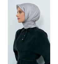 Armine Saf İpek Sura Eşarp-2026 İlkbahar-Yaz- 952800D (Gümüş Gri)