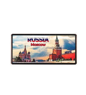 Rusya Moskova Plaka Magnet (Karışık)