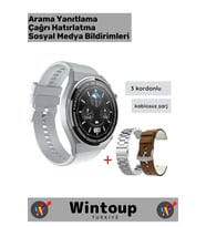 Huawei&Samsung&Xiaomi Uyumlu Akıllı Saat 3 Kordonlu Sesli Görüşme Bildirim Smart Watch