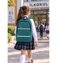 Turkuaz Lüks İlkokul Okul Çantası Çocuk Öğrenci Sırt Çantası Günlük Kullanım 45 x 30 x 15
