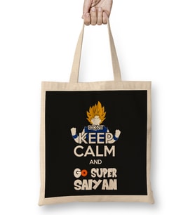 Dragon Ball Z Go Super Saiyan Bez Çanta Uzun Saplı