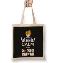 Dragon Ball Z Go Super Saiyan Bez Çanta Uzun Saplı