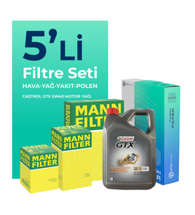 MANN Fiat Idea 1.3 Dizel Filtre Bakım Seti Castrol Motor Yağlı (2004-2010) 5 Li
