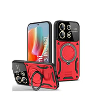 Newface Xiaomi Redmi Note 13 Pro 5G Kılıf Joy Lens Standlı Kapak - Kırmızı