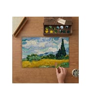 Selvi Buğday Tarlası - Van Gogh Tasarımı 240 parça Ahşap Puzzle Ahşap Kutuda MP03878