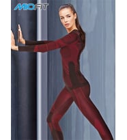 Kadın Comfortable Fit Dry Uzun Kollu Dikişsiz Spor Tişört (Bordo)