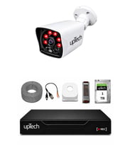 UPTECH 1 Kameralı Güvenlik Kamera Seti 2MP 1080P Full HD 6 Atom LED Gece Görüşlü 1 TB HDD 5525