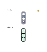 Samsung Galaxy S10 E ile Uyumlu Kamera Lensi Gümüş Kamera lensi sade lens kamera camı kamera merceği