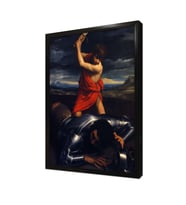 David ve Goliath Çerçeveli Mdf Tablo