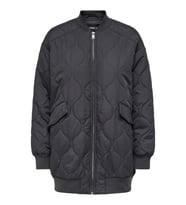 ONLTINA LONG QUILTED JACKET OTW (Siyah)