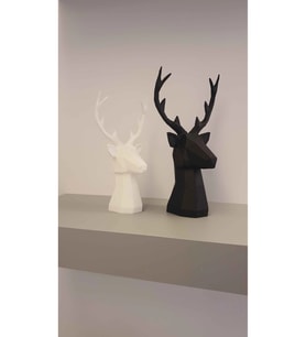 2'li Set Geyik Biblo, Geyik Figürlü Modern Dekoratif Hediyelik Biblo, Yılbaşı, Christmas 22cm/19cm