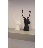 2'li Set Geyik Biblo, Geyik Figürlü Modern Dekoratif Hediyelik Biblo, Yılbaşı, Christmas 22cm/19cm