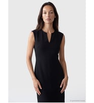 LCW EVERYDAY Siyah Kaçık Yaka Bodycon Midi Elbise