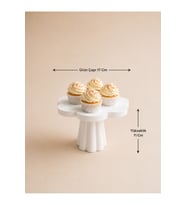 Ayaklı Stand Beyaz Cupcake Standı Sunum Standı 17 cm