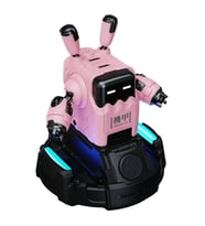 GravaStar Delta35 Robot Figürlü 35W Hızlı Şarj Adaptörü ve Şarj Standı, Pink