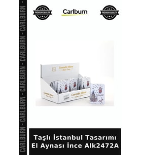 Özel Üretim Hediyelik Şık Aksesuar Taşlı İstanbul Tasarımı El Aynası İnce Alk2472A