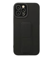 Newface Apple iPhone 12 Pro Max Kılıf Mega Standlı Silikon - Siyah