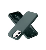 Apple İphone 12 Kılıf Nano İçi Kadife Silikon - Koyu Yeşil