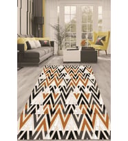 Dijital Kaymaz Taban Yıkanabilir Modern Renkli Salon Halısı Mutfak Halısı Yolluk ND-HT-777 (Turuncu)