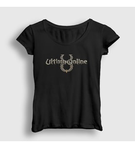 Presmono Kadın Siyah Logo Utlima Online T-Shirt 460261tt