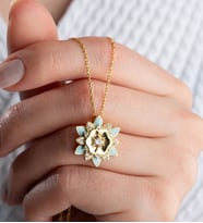 925 Ayar Gümüş Lotus Çiçeği Kolye