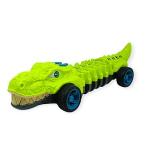 Timsah Araba - Otomatik Hareketli Sesli Işıklı 32 cm - Açık Yeşil Timsah