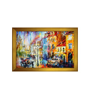 Manzara Temalı Kanvas Tablo 50 x 70 cm Gold Çerçeve