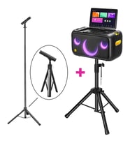 Ikarao Partybox Hoparlör ve Mikrofon Standlı Break X1 460W Karaoke Bluetooth Hoparlör Seti