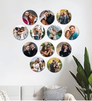 Kişiye Özel 12 Fotoğraflı Yuvarlak Mdf Tablo