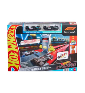 Hot Wheels Yarışları™ Formula 1® Hızlı Başlangıç Pist Seti ve 1:64 Ölçekli 2 Metal F1 Arabası JKM88