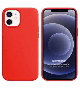 Microsonic Apple iPhone 12 Mini Kılıf Liquid Lansman Silikon Kırmızı
