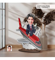 BK Gift Kişiye Özel Hostes Karikatürlü Büyük Boy Ahşap Biblo-3 Arkadaşa Hediye , Sevgiliye Hediye, Kişiye Özel Biblolar