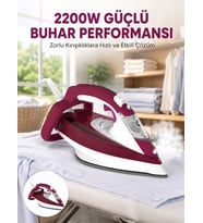 2200W Seramik Kaplama Es Tasarımı 360 Derece Dönebilir Kablosu