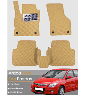 HYUNDAİ i30 (2007-2011) Uyumlu EVA Paspas Tam Set–Araca Özel,Kolay Montaj,Su Geçirmez