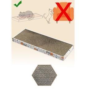 Tırmata Yeni Ürün Doğal Düz Karton Kedi Tırmalaması Kedi Tırmalama Tahtası Kartonu 47x17 cm