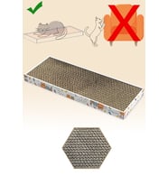 Tırmata Yeni Ürün Doğal Düz Karton Kedi Tırmalaması Kedi Tırmalama Tahtası Kartonu 47x17 cm