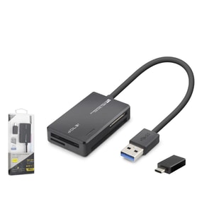 Usb Type-c 3.2 Gen1 All İn One Kart Okuyucu Cf Sd Microsd Ms 5 Gbps Siyah C313