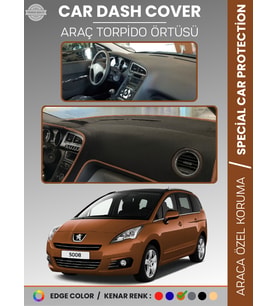 PEUGEOT 5008 (2011-2014) Torpido Örtüsü Panel Koruma Torpido Koruma Tam Uyum Kaymaz Özel Kesim