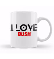 i Love Bush Kupa Bardak Porselen